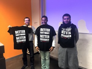 Dr. Emiliano Ippoliti (Forschungszentrum Jülich), Dr. Prajwal Nandekar (HITS Heidelberg), Mr. Mohammed Khaled Tumbi (University of Nottingham); Photo taken by Prof. Charles Laughton