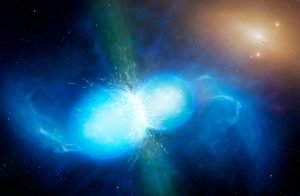 Artist’s impression of merging neutron stars